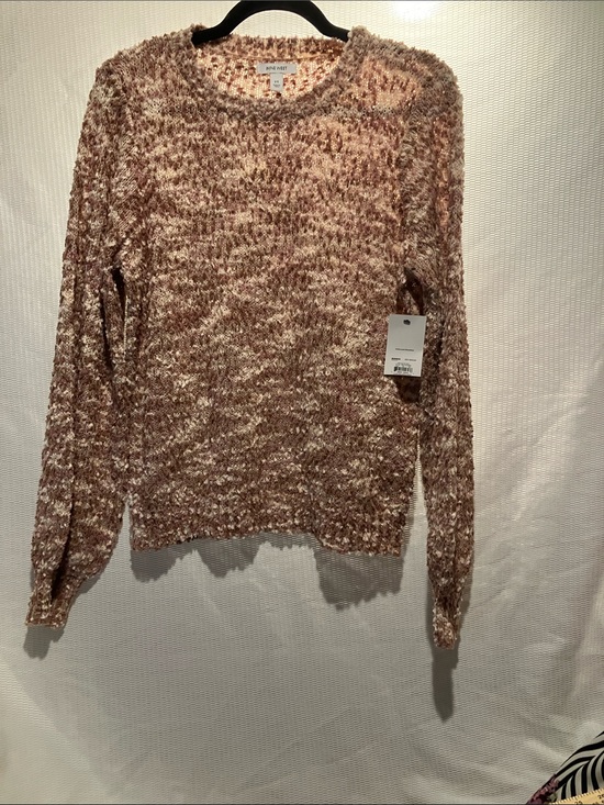 Nine West Sweaters - Nine West Marled Crewneck Sweater in Blush and Cream